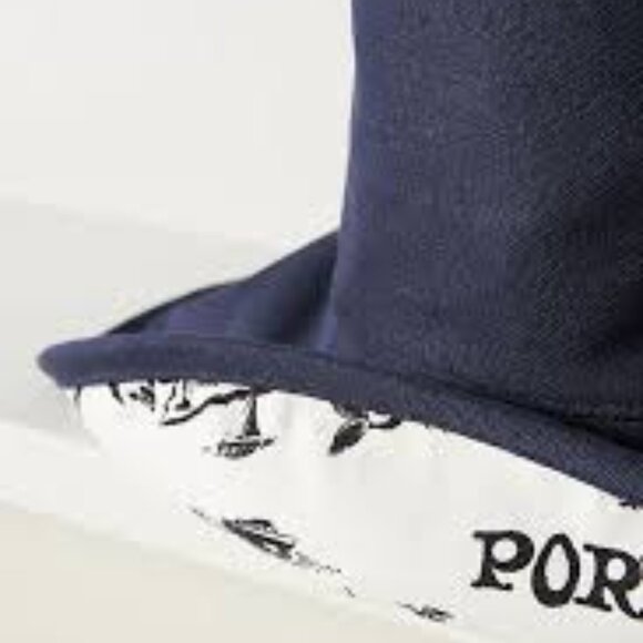 Anthropologie-Reversible Canvas Bucket Hat in Navy&White - Picture 3 of 15